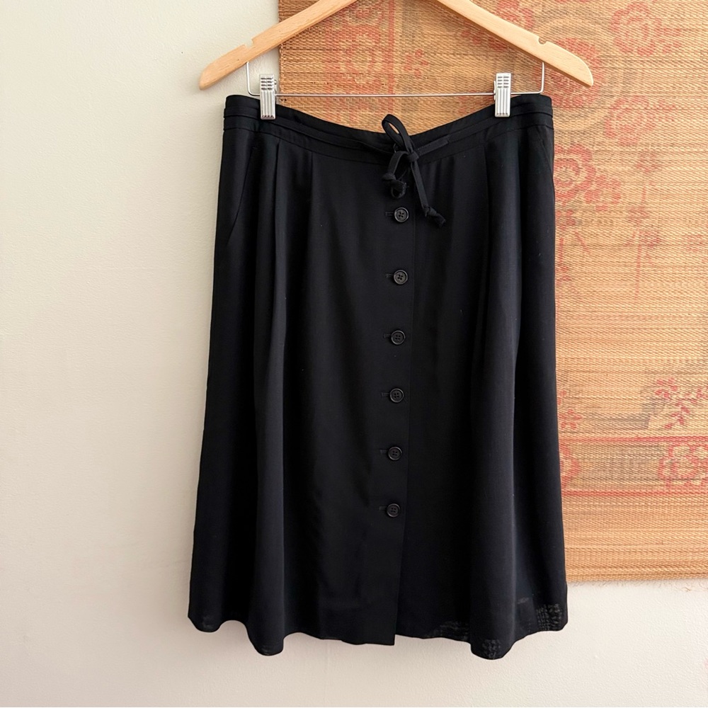 Brooks Brothers Wool Aline Knee Length Black Skirt size 10